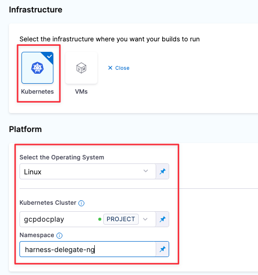 Define the build infrastructure